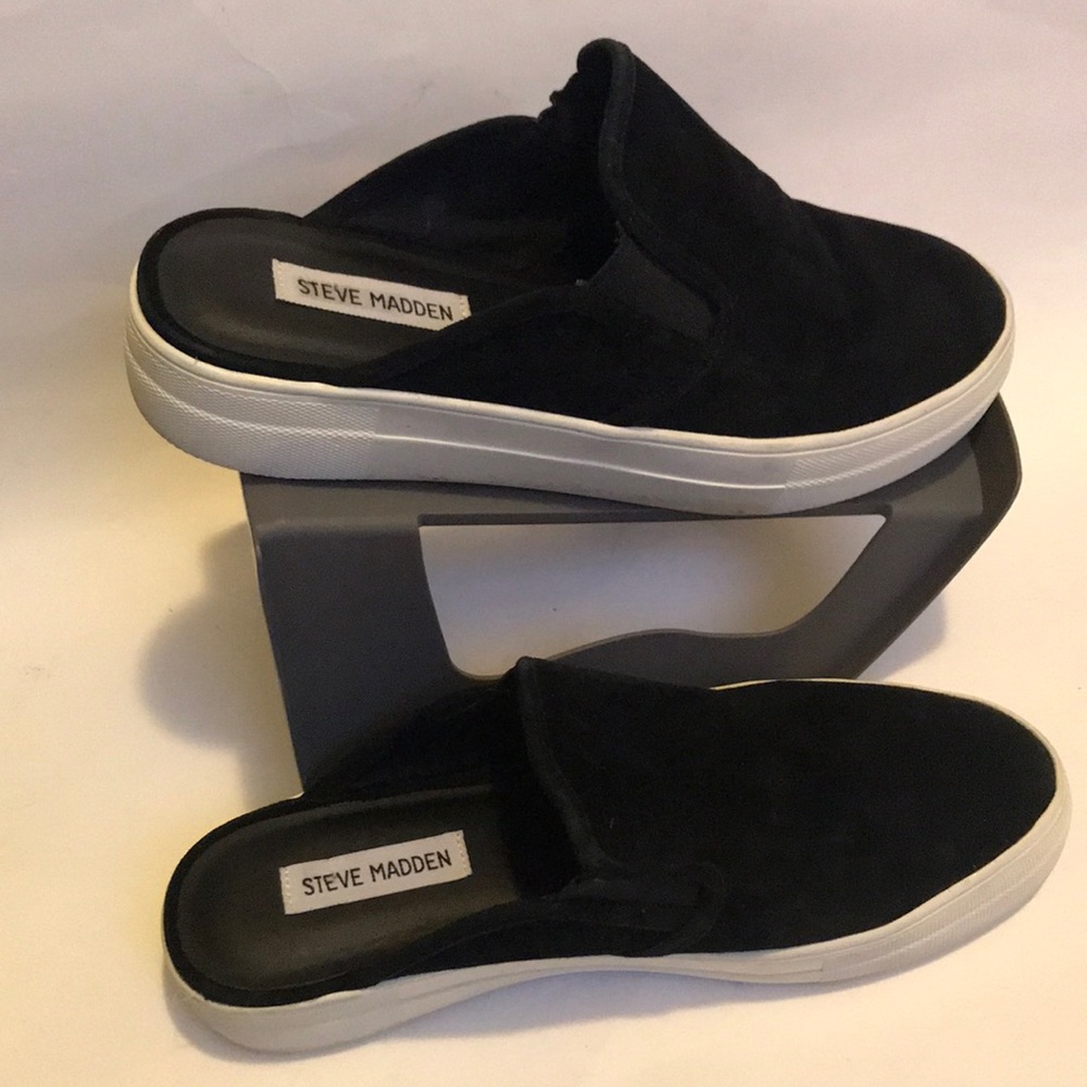 Steve Madden slip on leather upper shoes size women’s 9.5M fabulous condition